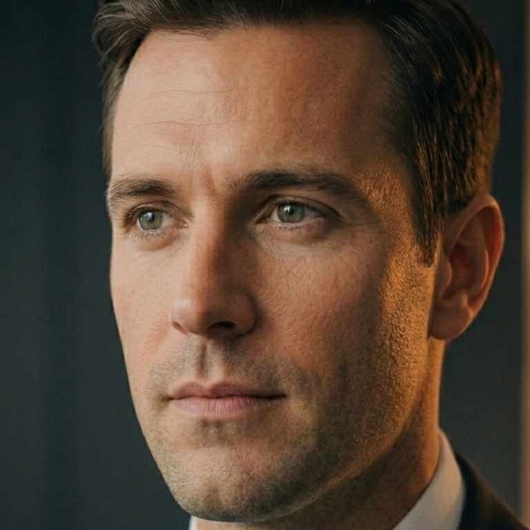 A salesperson making eye contact during a sales conversation