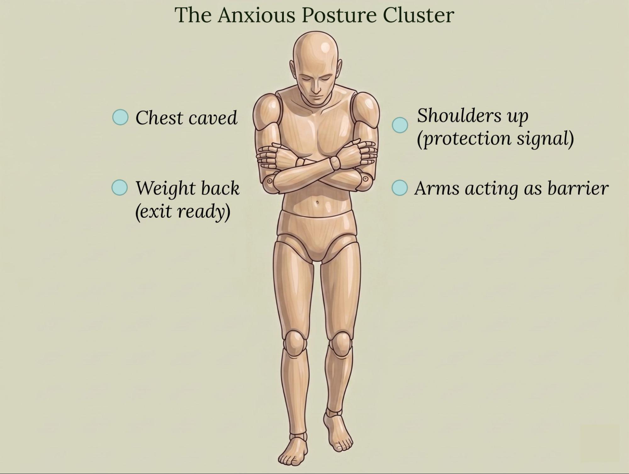 Anxious posture illustration
