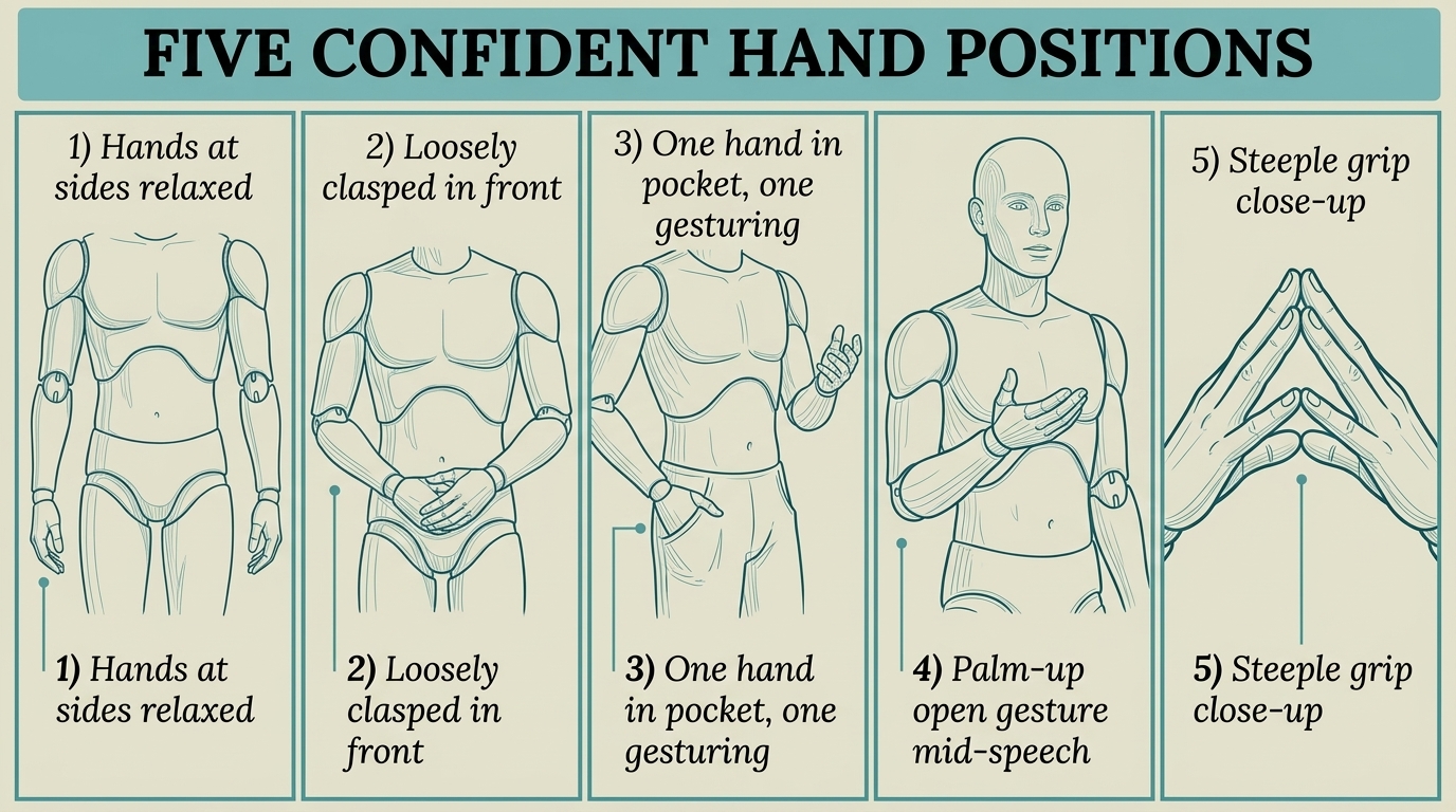 Confident hand positions