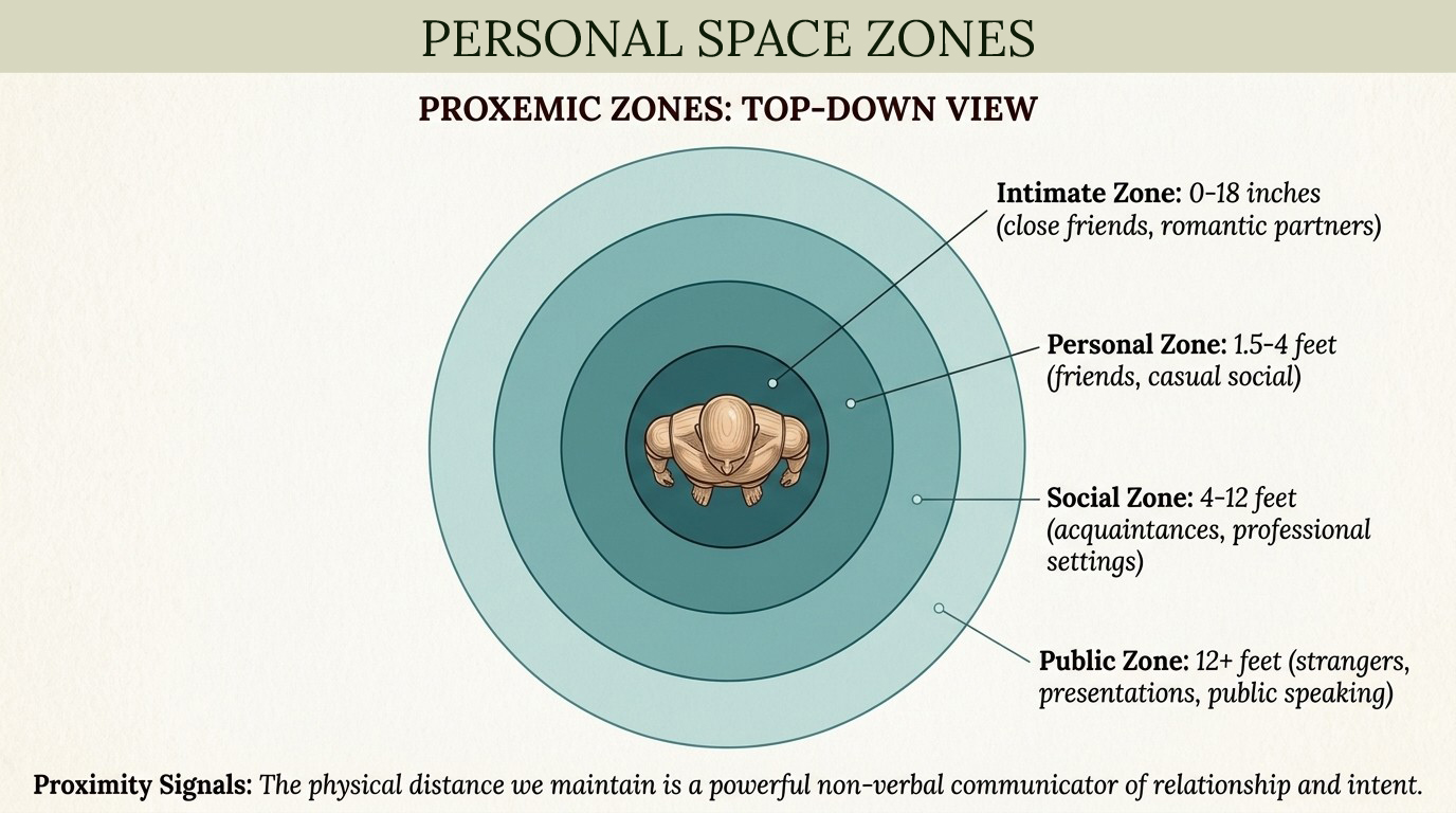 The four proxemic zones diagram