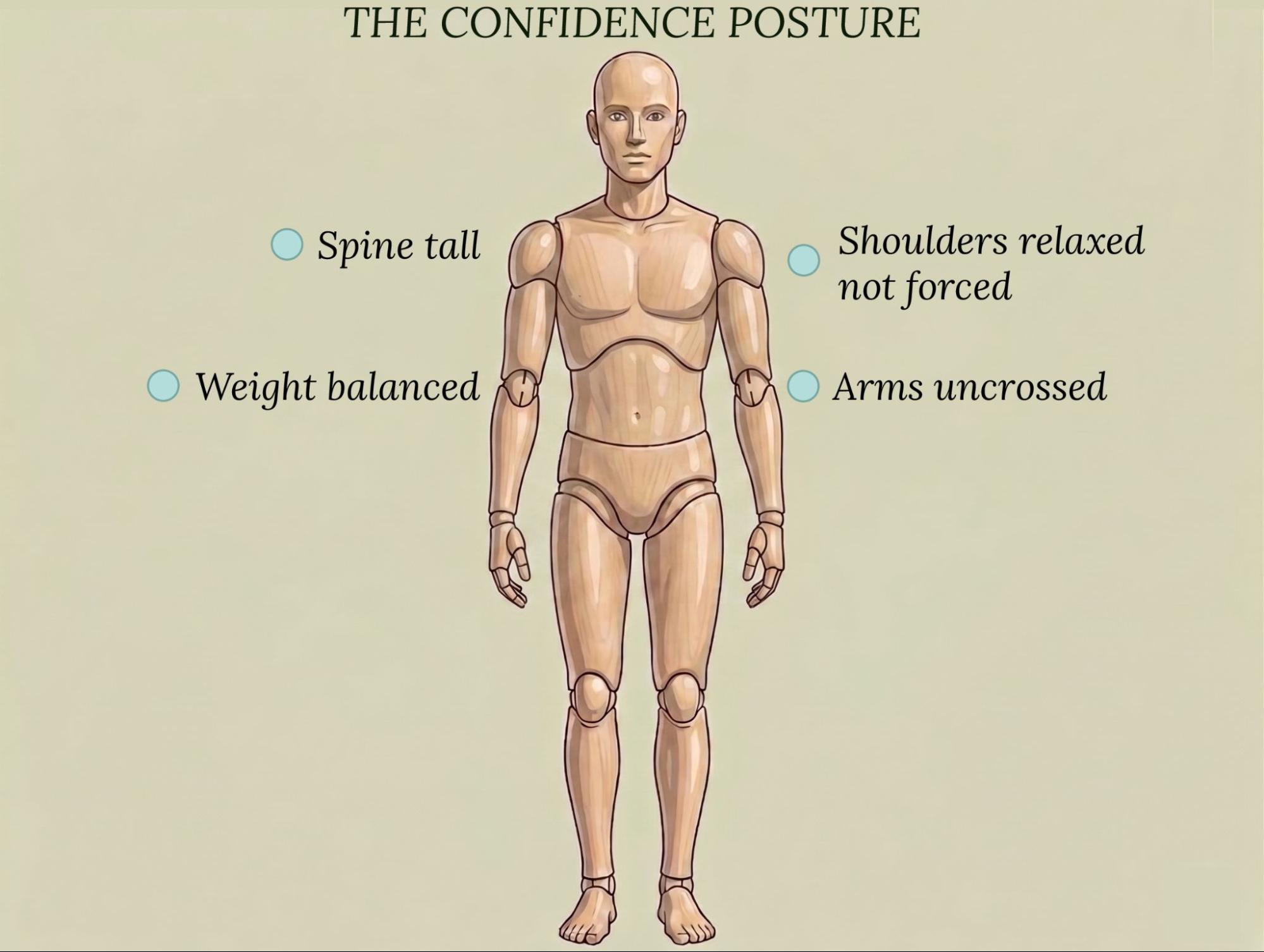 Confident posture illustration