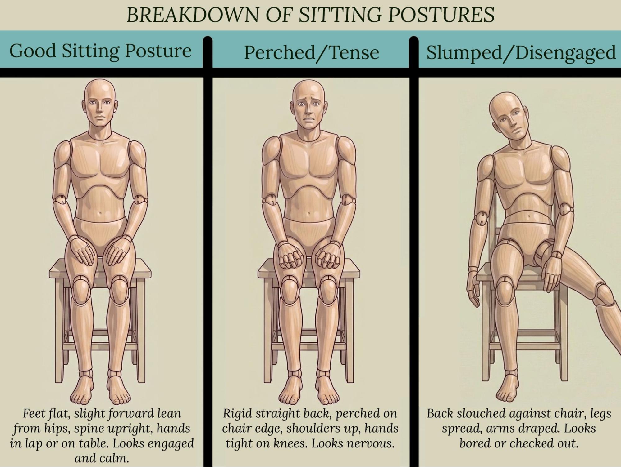 Sitting postures comparison