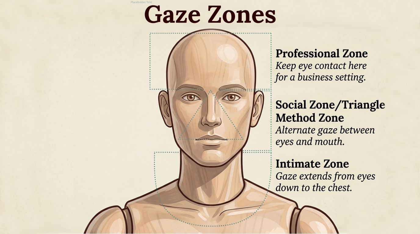 Three gaze zones diagram